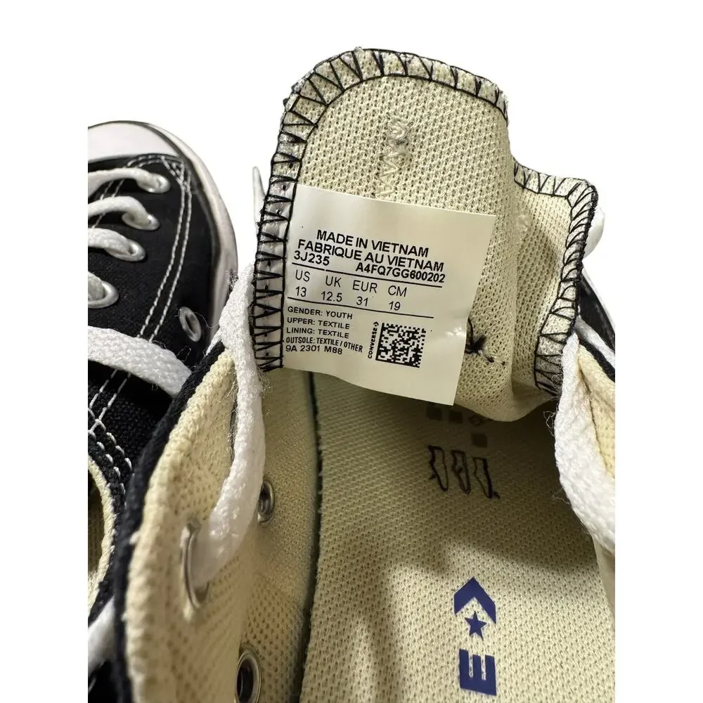 Converse Black Youth Tennis Shoe Size 13